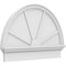 Ekena Millwork Half Round 4 Spoke Architectural Grade PVC Combination Pediment, 36"W x 24-3/4"H x 2-3/4"P PEDPC036X250HRO04 - alternate 1
